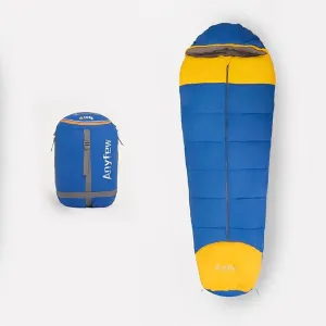 0 Degree Mummy Style Adult Sleeping Bag 100% Cotton Flannel,Big and Tall Cold Weather Winter Zero Degree Camping, Free Compression Sack.