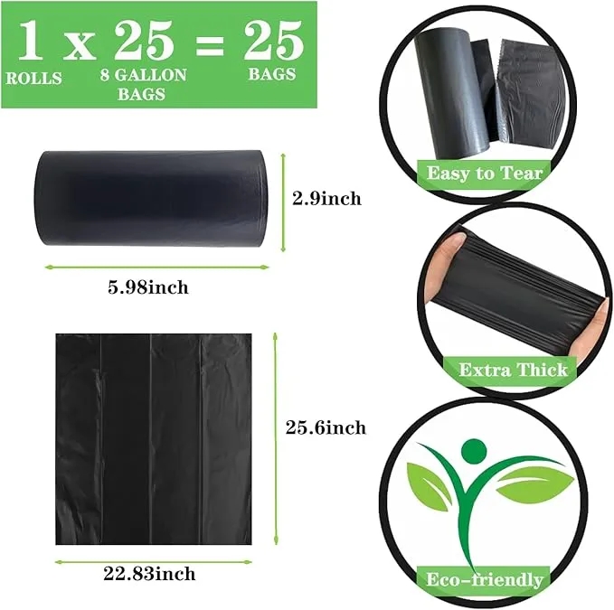 108 Portable Toilet Bags, 8 Gallon Biodegradable Camping Toilet Bags for Portable Potty, Thickened Compostable Toilet Waste Bags for 5 Gallon Bucket Trash Can Bin Liner RV Toilet Camping Car Outdoor