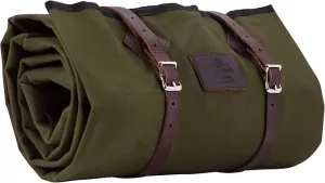 1844 Helko Werk Handmade Waxed Canvas Cowboy Bedroll - Camp Bed Roll w Leather Straps & Zipper-Waterproof-Sleeping Bag (Bedroll Forest Green) #F8761FG