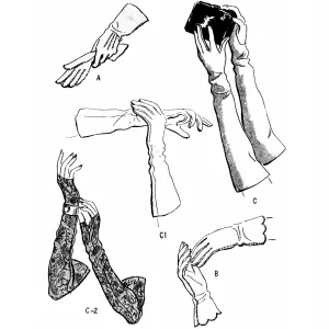 1940s Pattern, Set of Tailored Gloves in Two Lengths - Hand 7