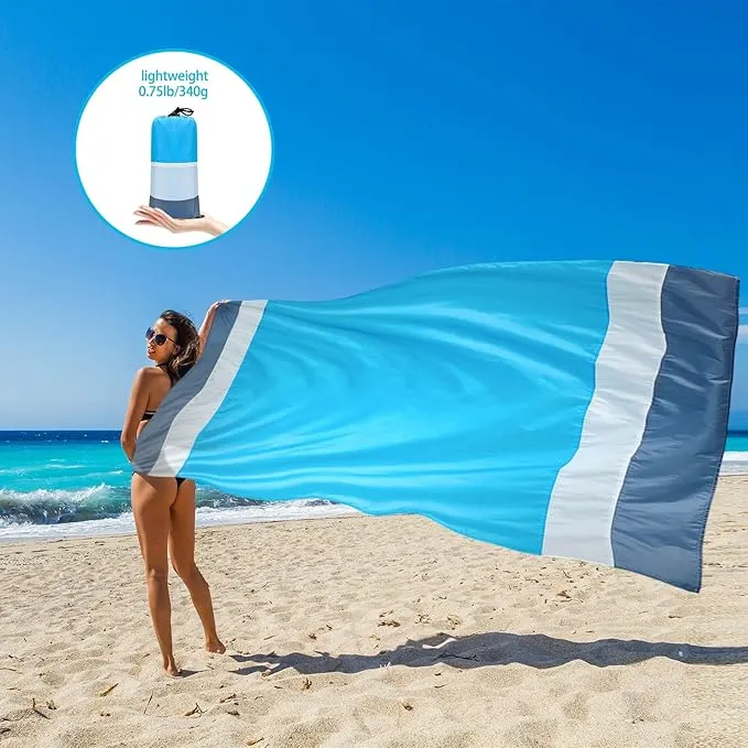 2 Pack sandproof Beach Blanket, 79"x83" Sandproof Large Beach Blanket Water Resistant Mat for Family (2-4) Lightweight Picnic Blanket, Portable Outdoor Camping Blankets
