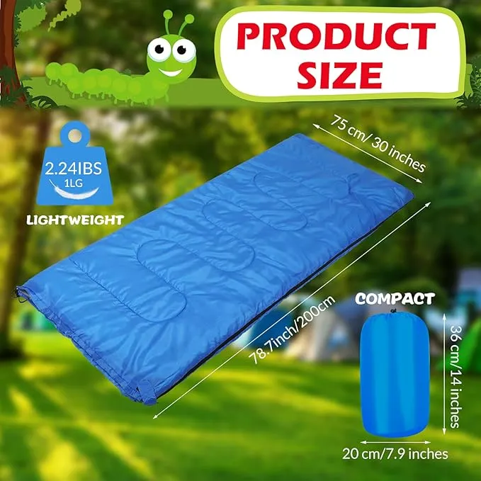 20 Pcs Camping Sleeping Bag Envelope Sleeping Bags Bulk 4 Season Cold Weather Sleeping Bag Waterproof Lightweight Compact Sleeping Bag for Backpacking Camping Hiking Travel Outdoor