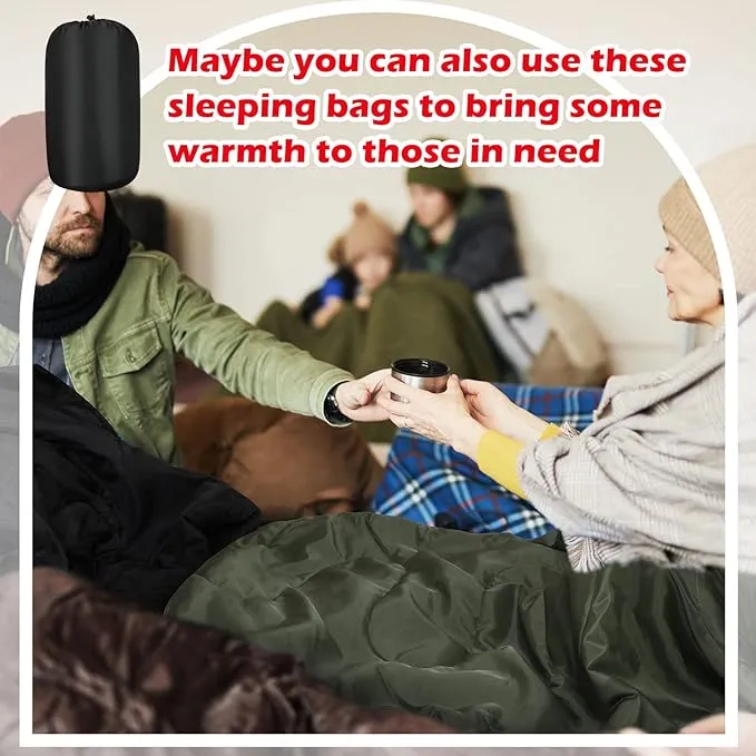 20 Pcs Camping Sleeping Bag Envelope Sleeping Bags Bulk 4 Season Cold Weather Sleeping Bag Waterproof Lightweight Compact Sleeping Bag for Backpacking Camping Hiking Travel Outdoor