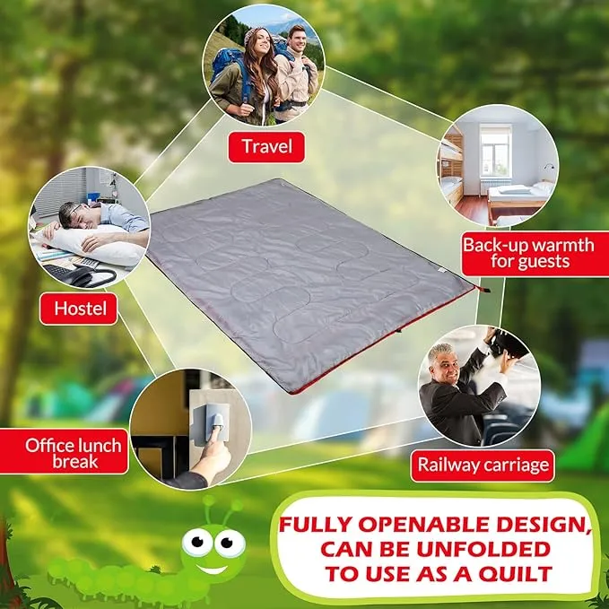 20 Pcs Camping Sleeping Bag Envelope Sleeping Bags Bulk 4 Season Cold Weather Sleeping Bag Waterproof Lightweight Compact Sleeping Bag for Backpacking Camping Hiking Travel Outdoor