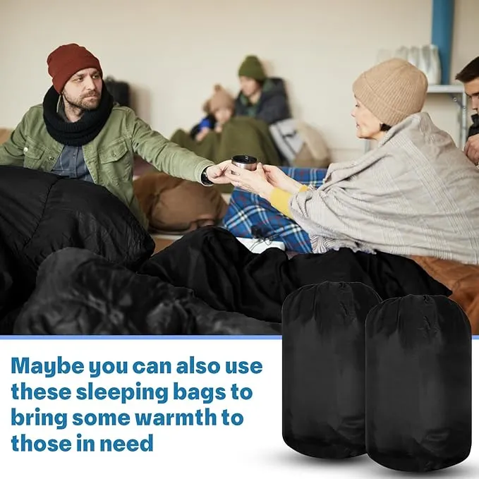 24 Pcs Sleeping Bags for Adults Bulk Lightweight Waterproof Backpacking Camping Sleeping Bag with Compression Sack, Portable Compact for Hunting Hiking Outdoor Camping Essential