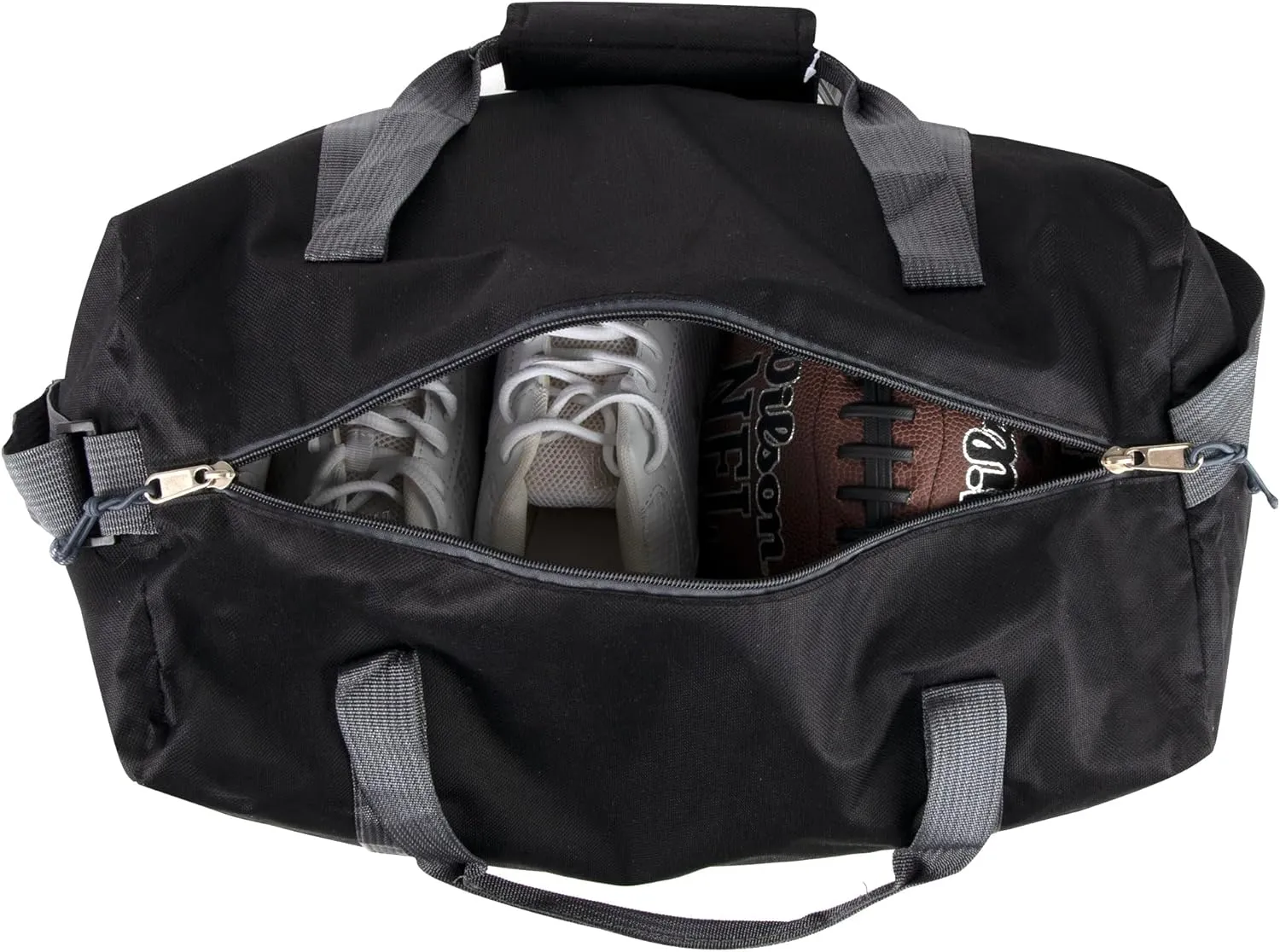 30 Liter, 17 Inch Canvas Duffle Bags for Men and Women  Travel Weekender Overnight Carry-On Shoulder Duffel Tote Bags (Black)