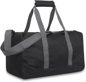 30 Liter, 17 Inch Canvas Duffle Bags for Men and Women  Travel Weekender Overnight Carry-On Shoulder Duffel Tote Bags (Black)