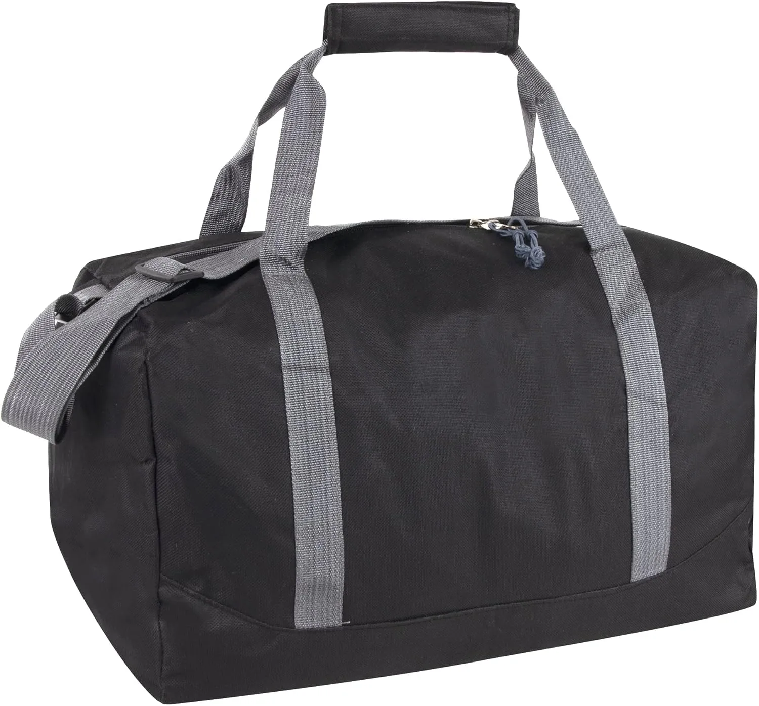 30 Liter, 17 Inch Canvas Duffle Bags for Men and Women  Travel Weekender Overnight Carry-On Shoulder Duffel Tote Bags (Black)