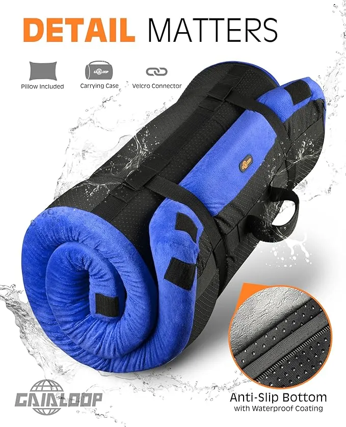 4 INCH Thick Memory Foam Camping Pad Futon Mattress, Portable Floor Sleeping Mat Sleepover Guest Bed Roll Up Mattress for Outdoor Extra Supportive for Side Sleepers