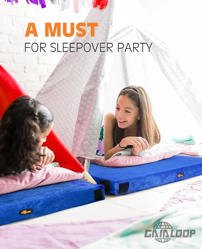 4 INCH Thick Memory Foam Camping Pad Futon Mattress, Portable Floor Sleeping Mat Sleepover Guest Bed Roll Up Mattress for Outdoor Extra Supportive for Side Sleepers