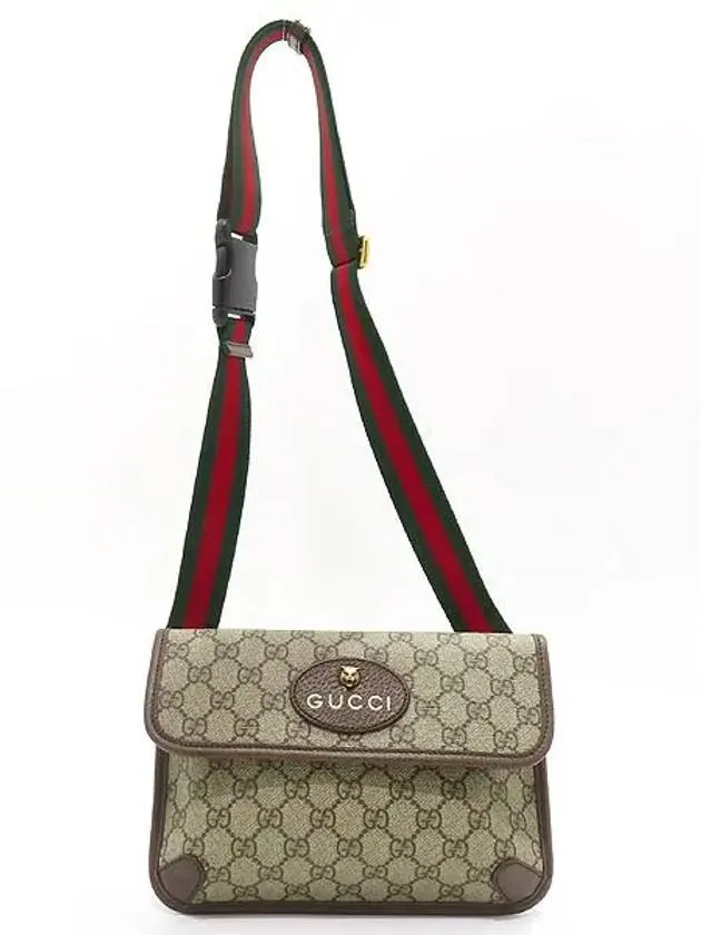 493930 Neo Vintage GG Logo PVC Supreme Belt Hip Sack