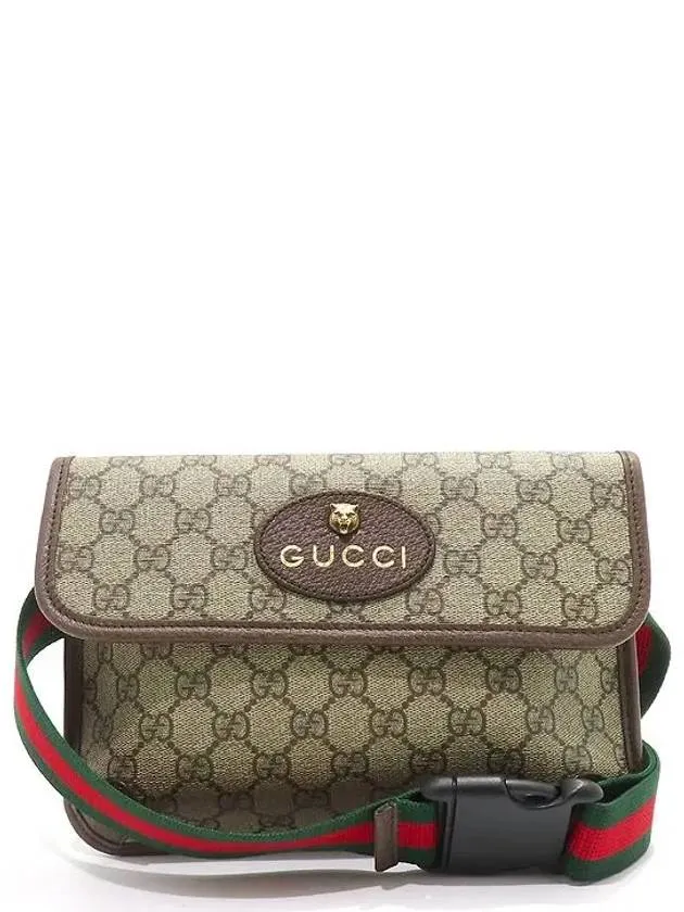 493930 Neo Vintage GG Logo PVC Supreme Belt Hip Sack