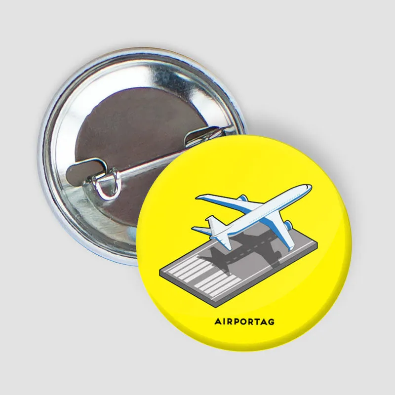 AIRPLANE RUNWAY ISOMETRIC - BUTTON