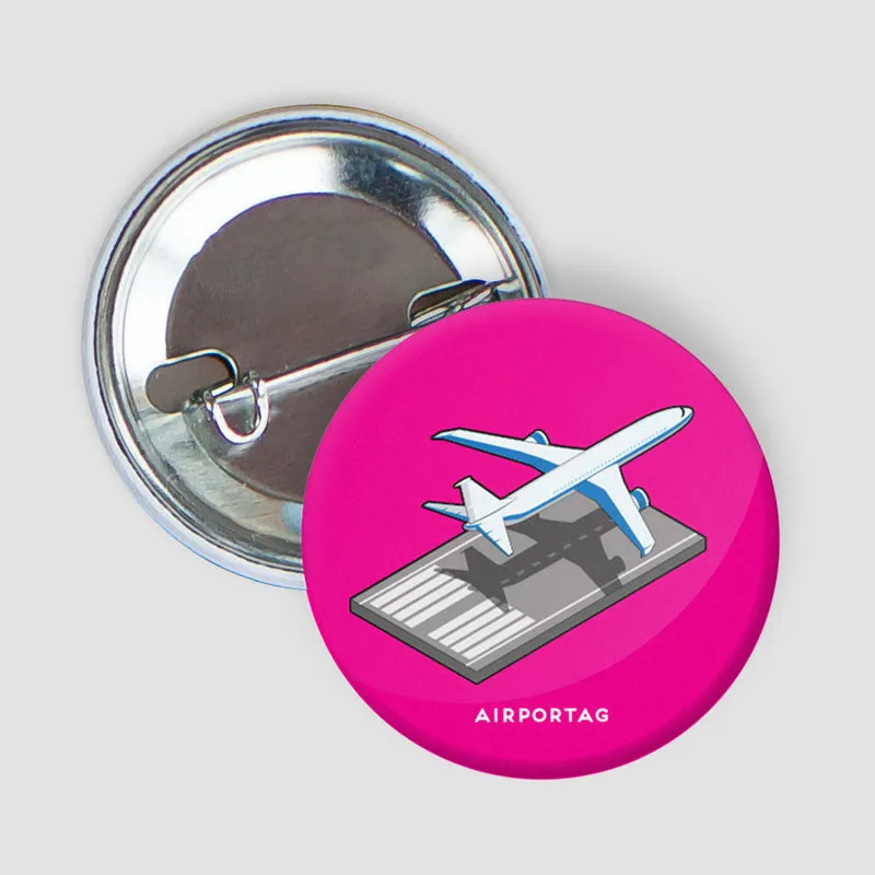 AIRPLANE RUNWAY ISOMETRIC - BUTTON