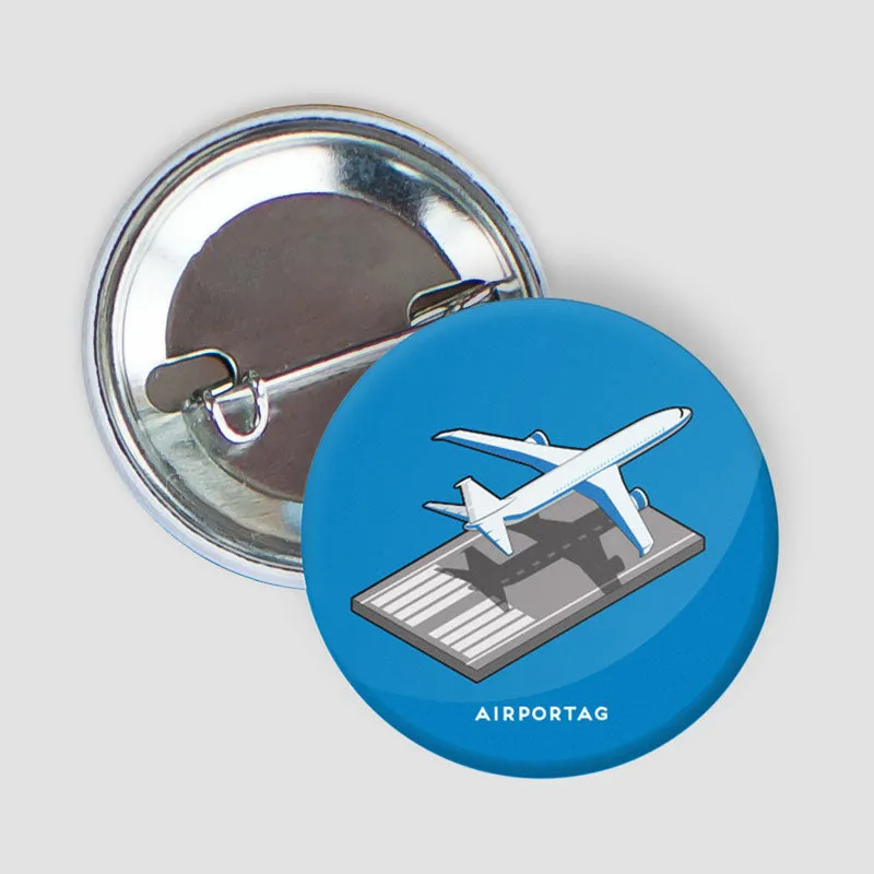 AIRPLANE RUNWAY ISOMETRIC - BUTTON