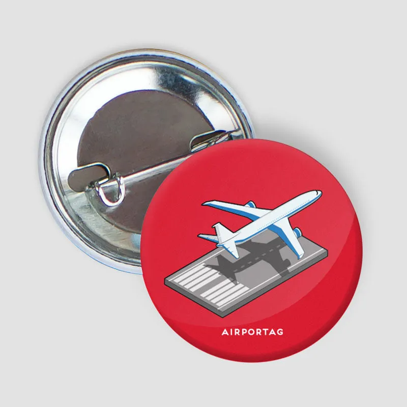 AIRPLANE RUNWAY ISOMETRIC - BUTTON