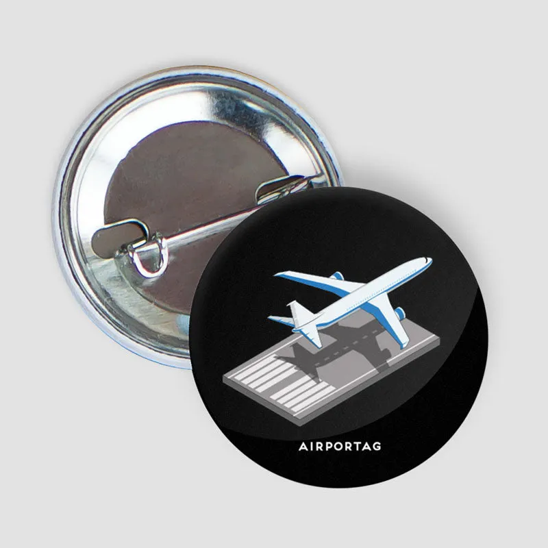 AIRPLANE RUNWAY ISOMETRIC - BUTTON