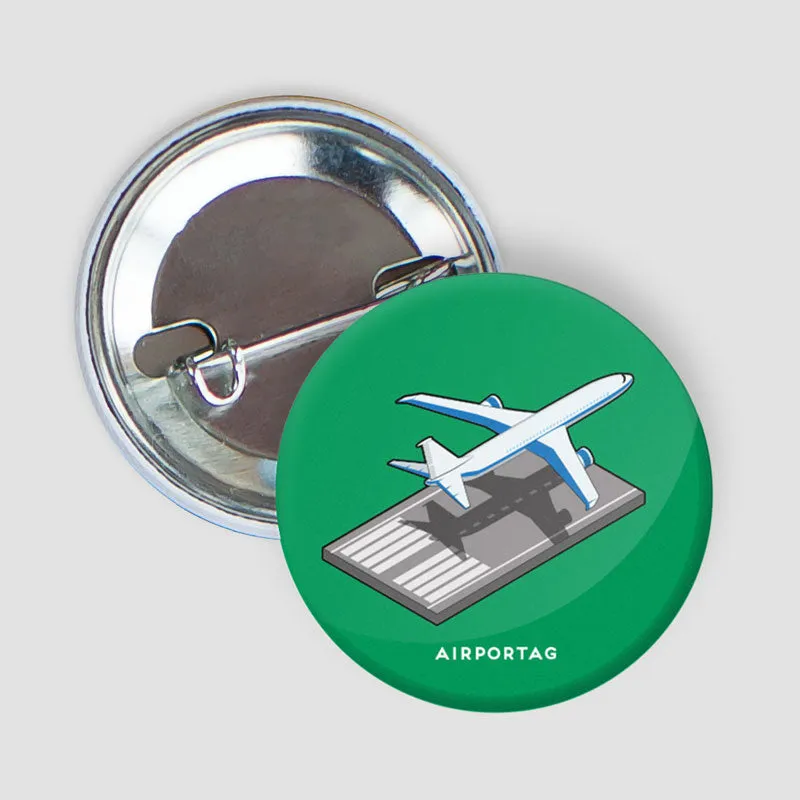 AIRPLANE RUNWAY ISOMETRIC - BUTTON
