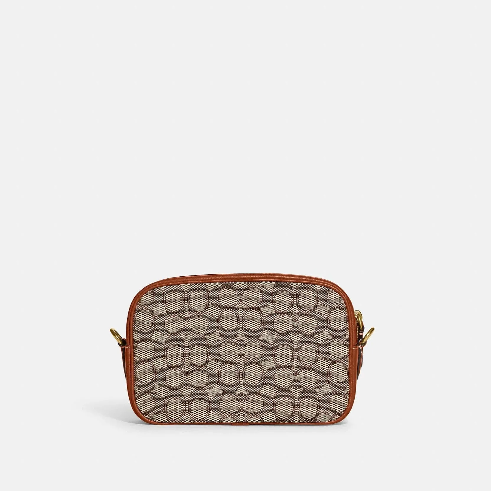 Coach Camera Bag In Signature Textile Jacquard Brass/Cocoa Burnished Amb