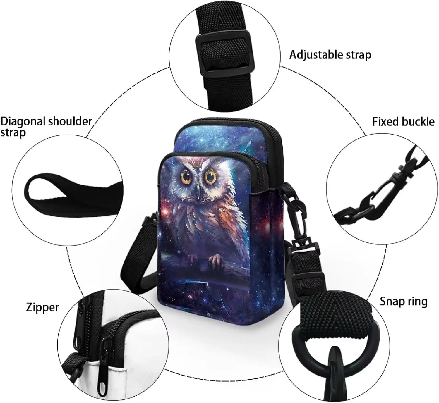 Custom Small Cell Phone Crossbody Bags for Women Lady Fashion Purse and Handbag for Organizer