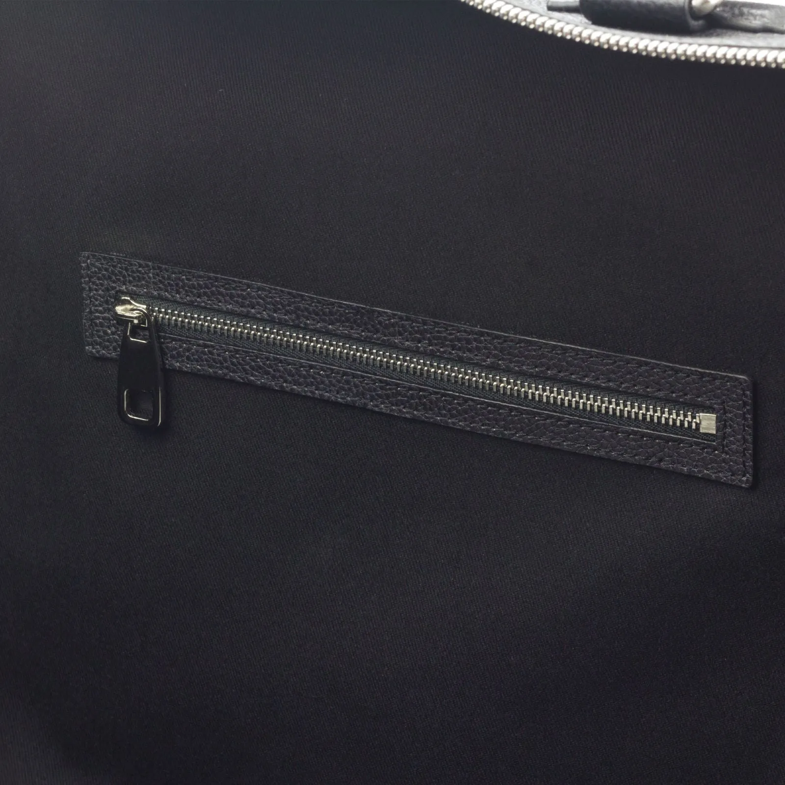 Custom Travel Tote Bag Leather Grey Black 2944