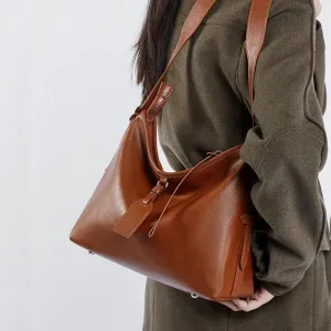 Designer Cowhide Genuine Leather Large Capacity Shoulder Bags