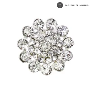 Dome Shape Rhinestone Button 120242RS