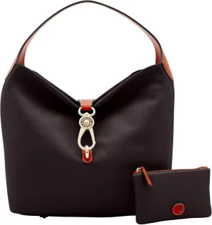 Dooney & Bourke Handbag & Wallet Set, Pebble Grain Leather Logo Lock Shoulder Bag and Coin Purse for Women