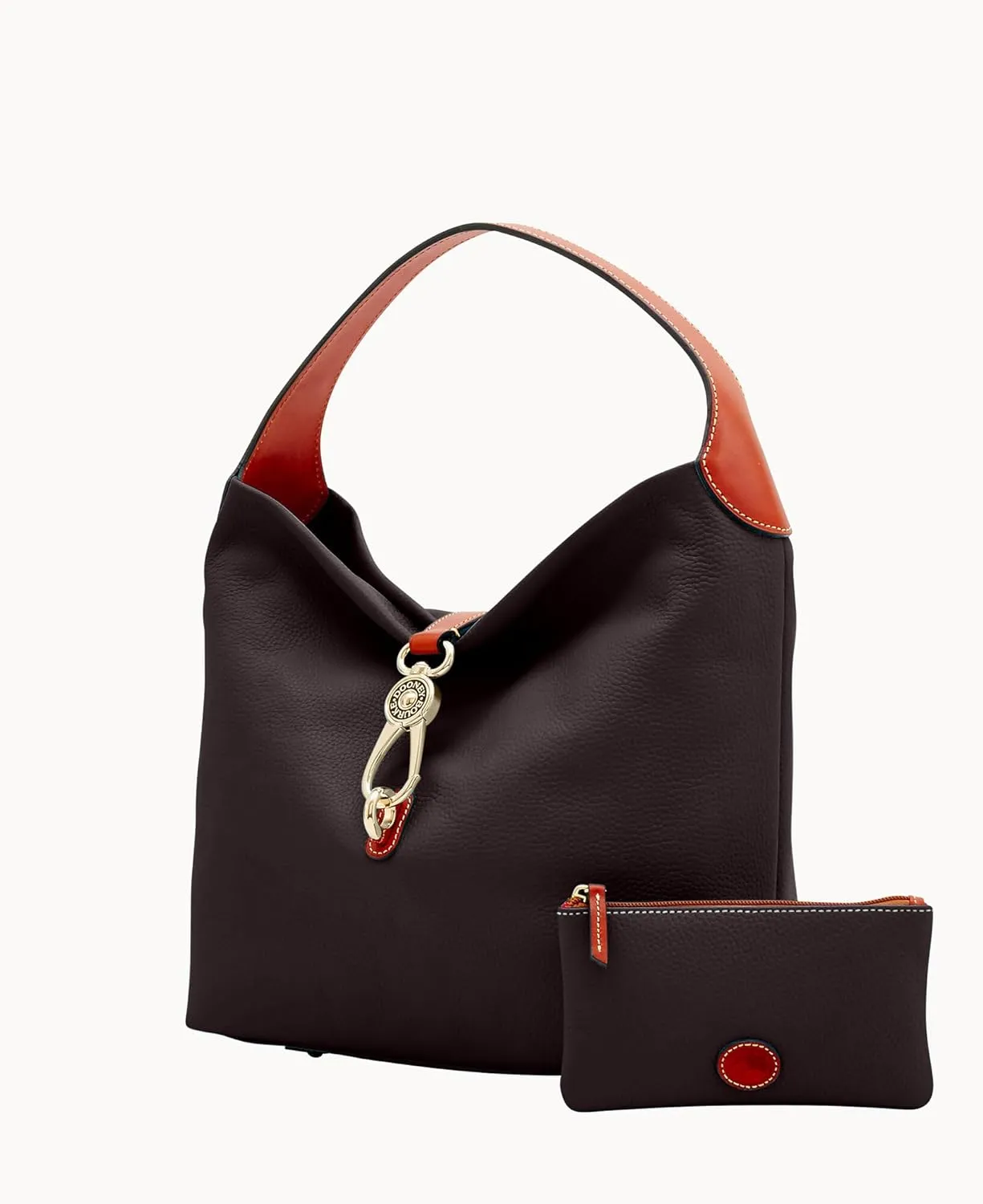 Dooney & Bourke Handbag & Wallet Set, Pebble Grain Leather Logo Lock Shoulder Bag and Coin Purse for Women