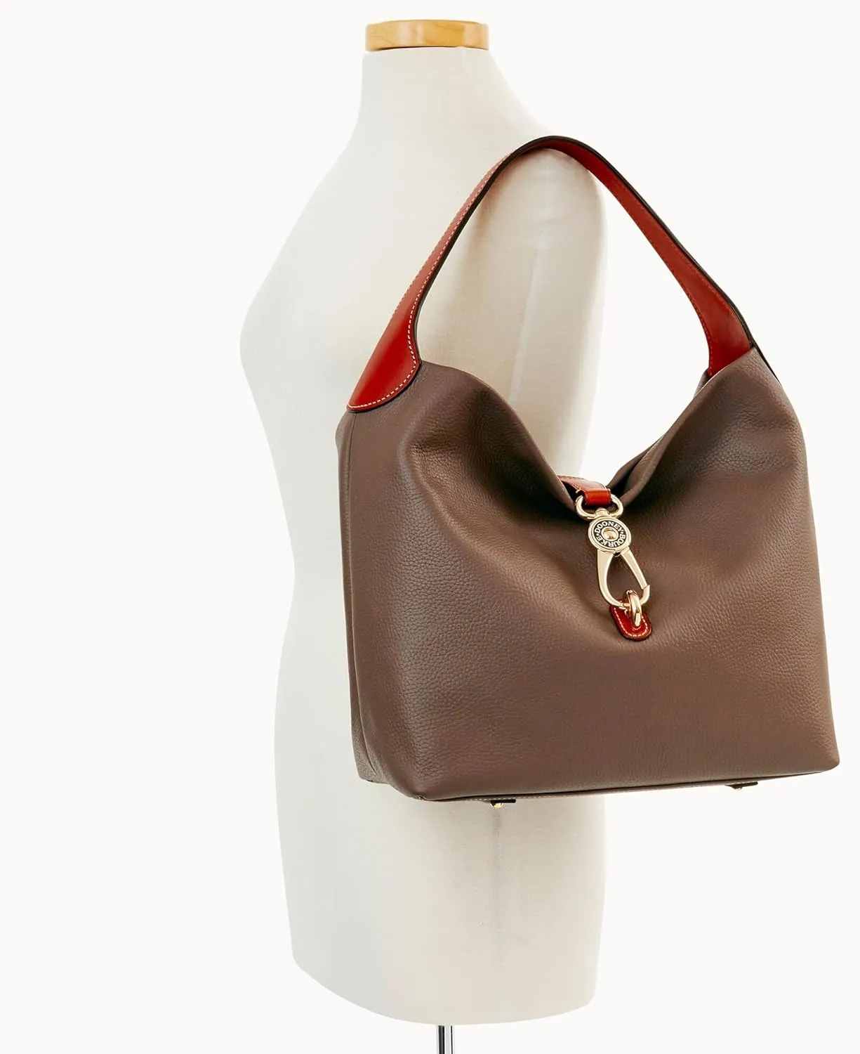 Dooney & Bourke Handbag & Wallet Set, Pebble Grain Leather Logo Lock Shoulder Bag and Coin Purse for Women