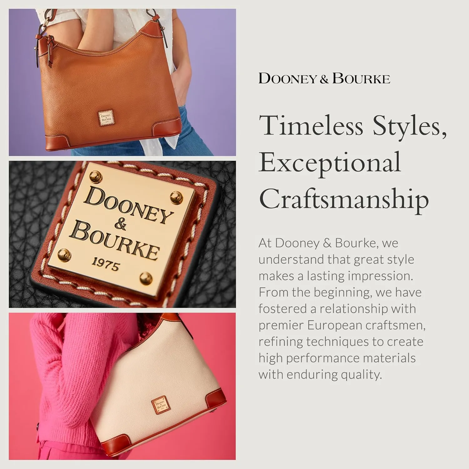 Dooney & Bourke Handbag & Wallet Set, Pebble Grain Leather Logo Lock Shoulder Bag and Coin Purse for Women
