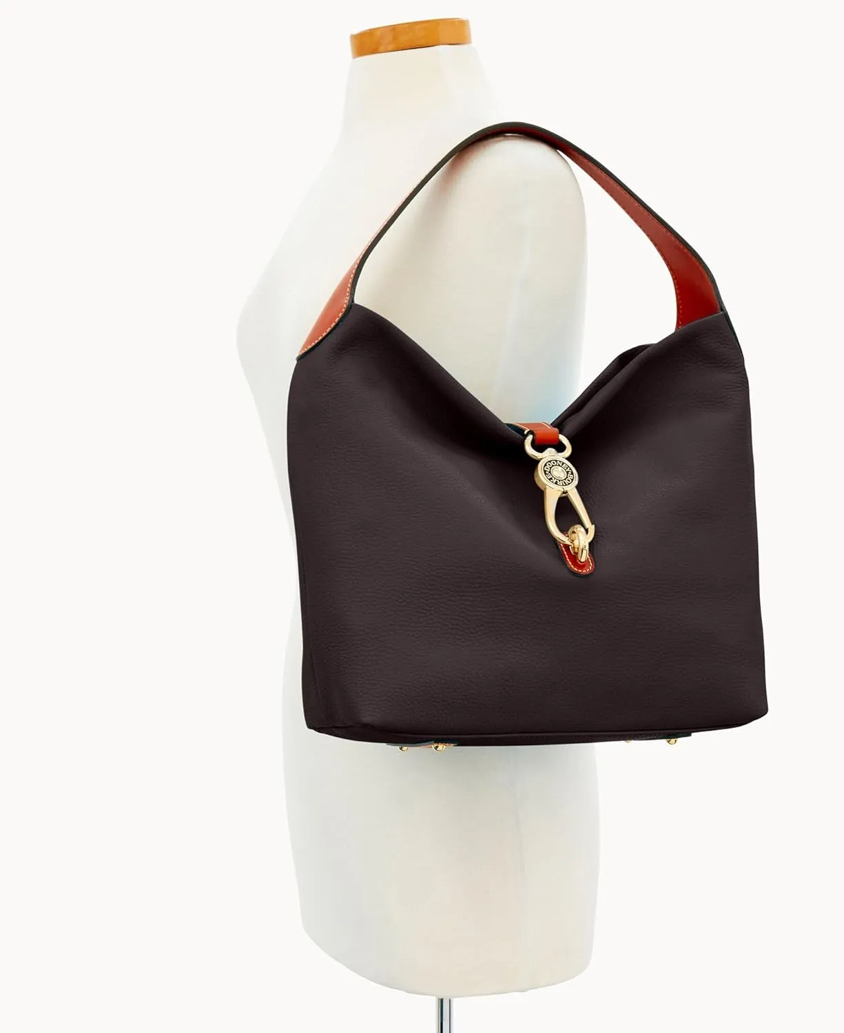 Dooney & Bourke Handbag & Wallet Set, Pebble Grain Leather Logo Lock Shoulder Bag and Coin Purse for Women