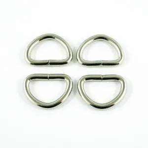 Emmaline 1/2" D-Rings - Set of Four Nickel