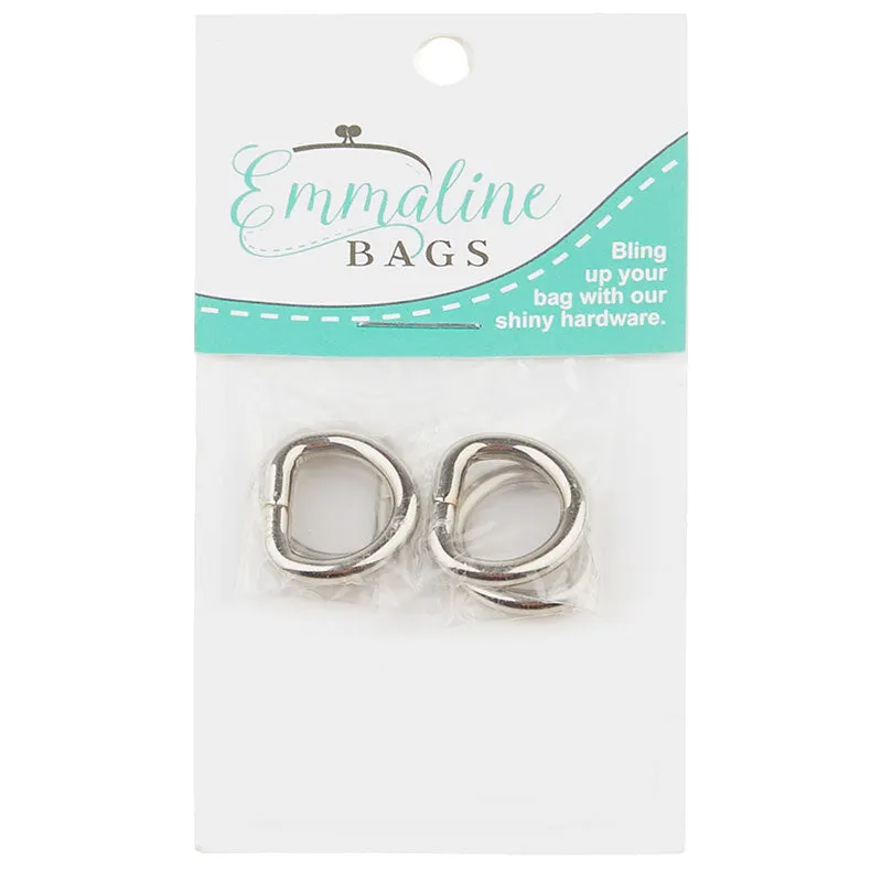 Emmaline 1/2" D-Rings - Set of Four Nickel