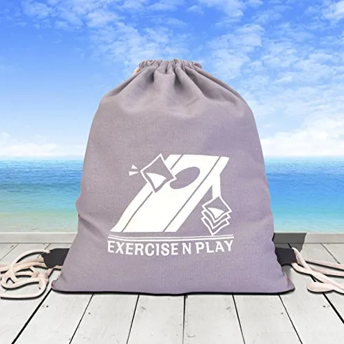 EXERCISE N PLAY Premium Weather Resistant Official Size ACA Regulation Duck Cloth Cornhole Bags(Set of 8) for Cornhole Bean Bags Toss Game,Red & Gray,Includes Shoulder Bag