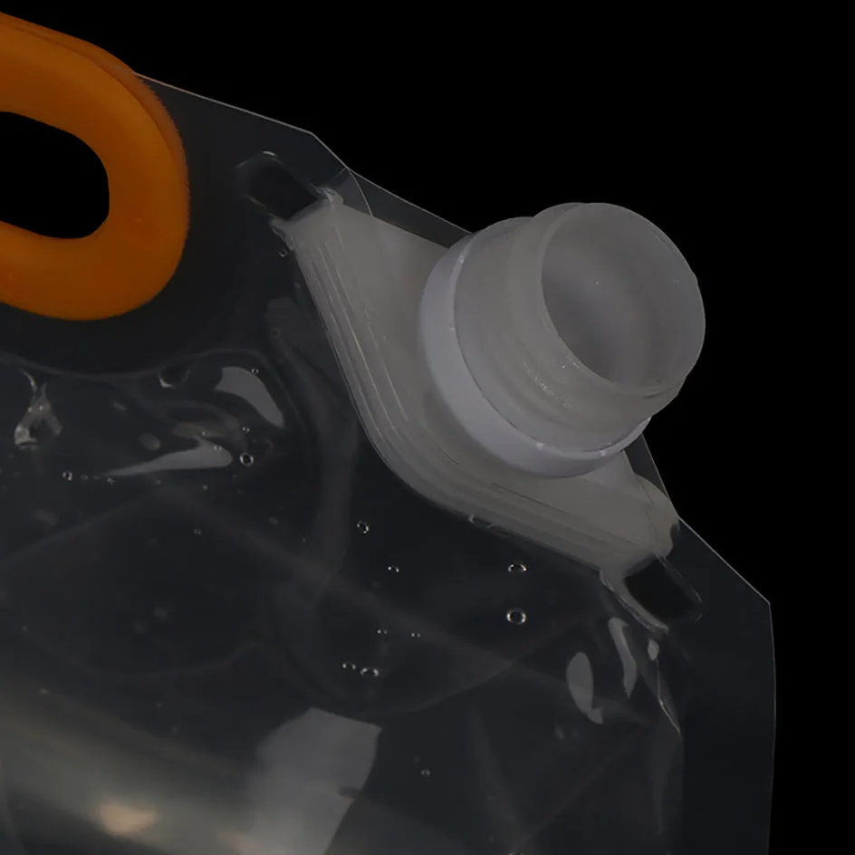 Foldable Transparent Stand-Up Plastic Beer Juice Milk Bag for Outdoor Camping Hiking - Portable Water Bags