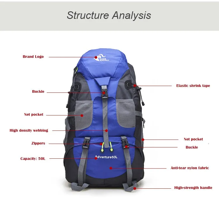Free Knight 50L Outdoors Hiking Climbing Bag