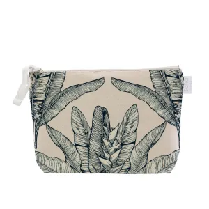 *Heliconia Leaves Cosmetic Bag, Large