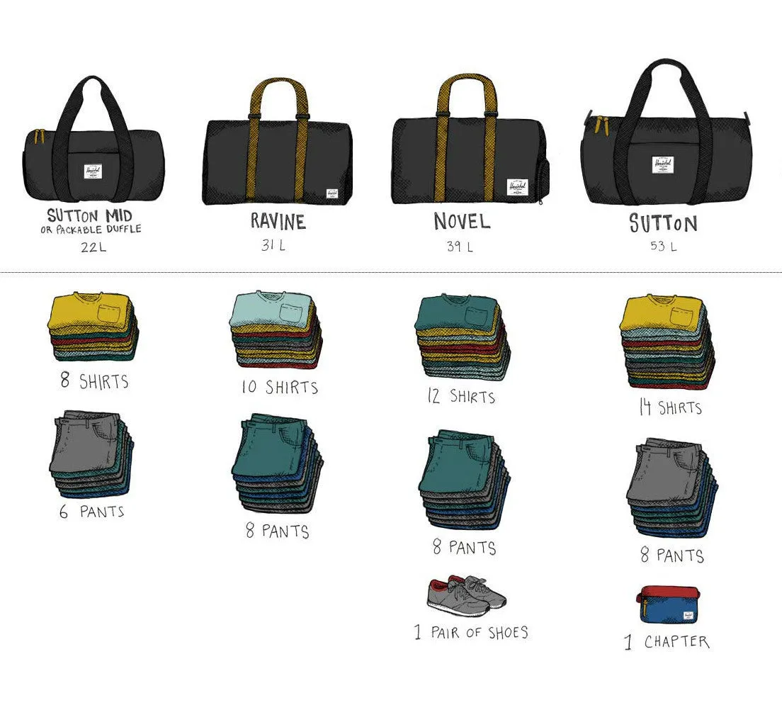 Herschel Supply Novel Duffel Bag - Carrot & Navy