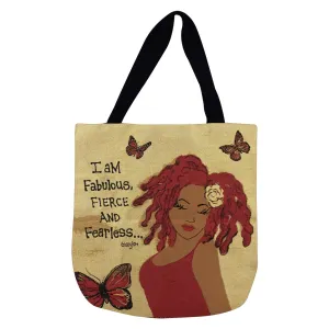 I am Fabulous, Fierce and Fearless Woven Tote Bag