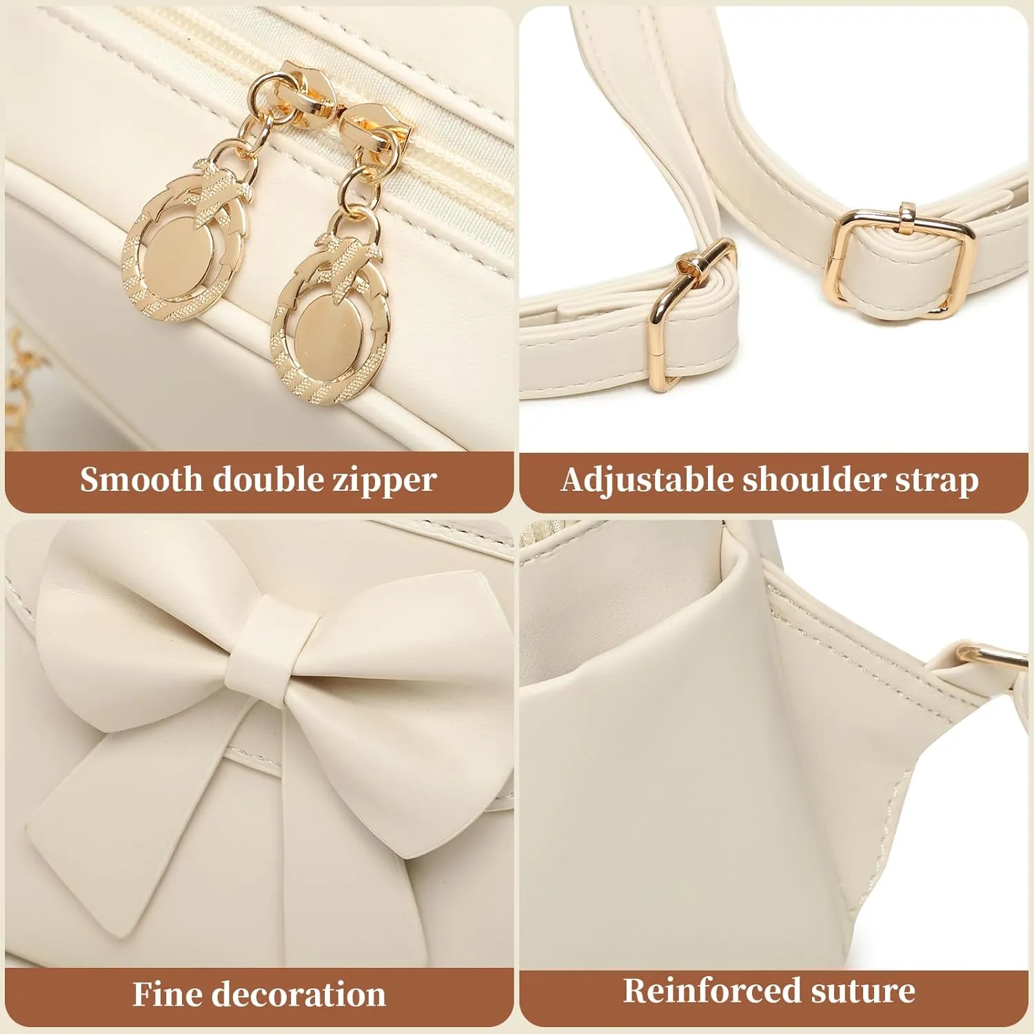 I IHAYNER Girls Mini Backpack Cute Bowknot Leather Backpack for Girls Designer Small Shoulder Bag Fashion Handbag for Women