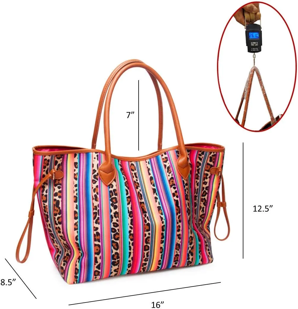 Large Womens Tote Beach Bag Lightweight Canvas Casual Handbag