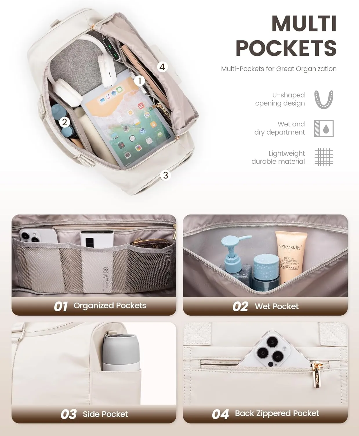 LOVEVOOK Gym bag for Women,Weekender Overnight Bag with Shoe Compartment, Personal Item Travel Duffle Bags with Toiletry Bag & Wet Pocket, Carry on Duffel Bags, Hospital Bags for Labor and Delivery