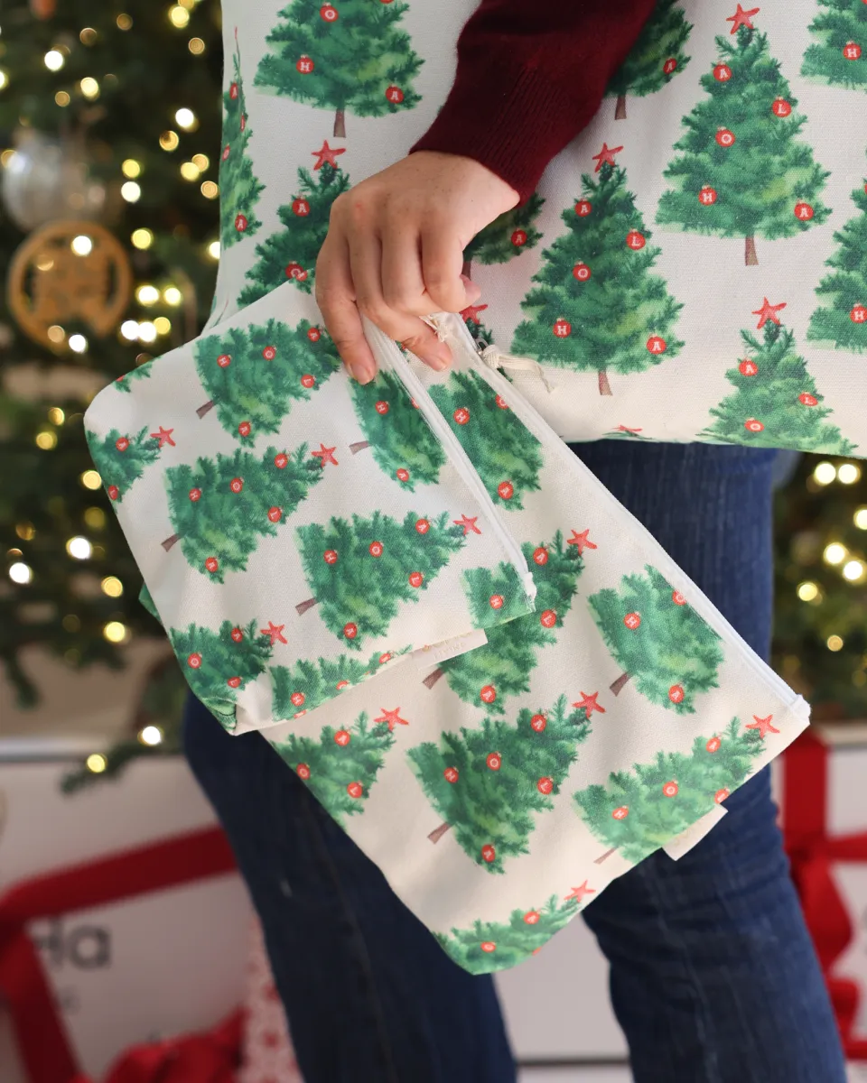 Mele Kalikimaka Pineapple Balls Cosmetic Bag, Large
