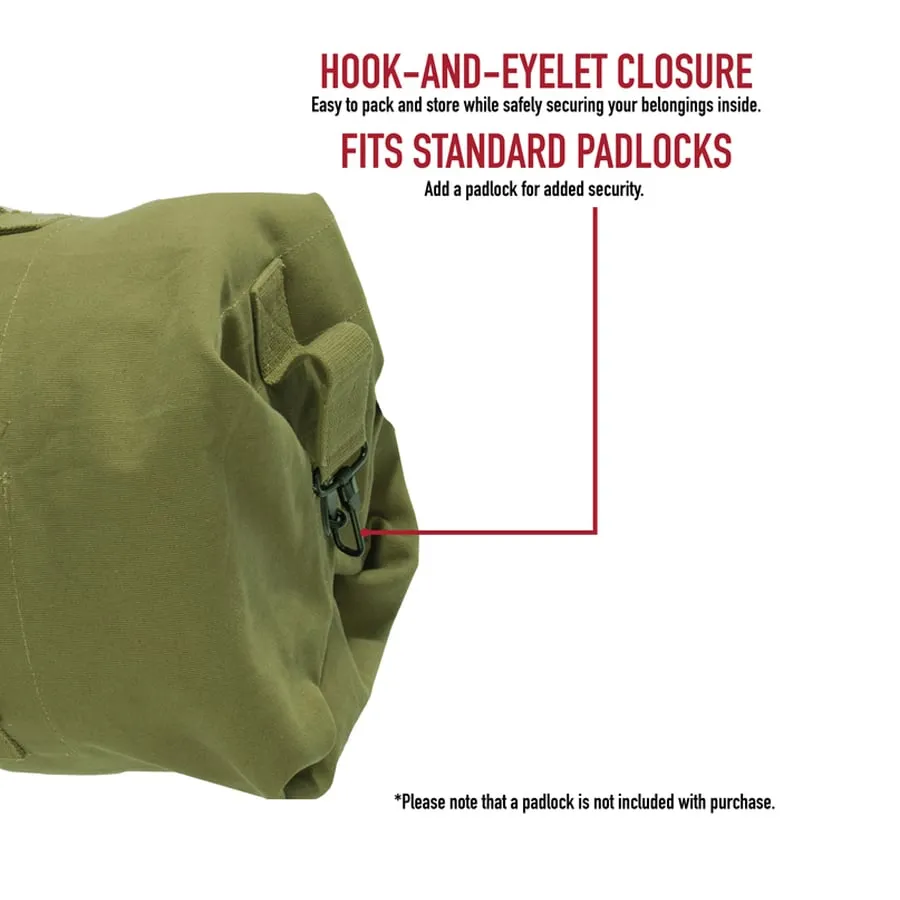Milspec G.I. Style Canvas Double Strap Duffle Bag 89.6L - Olive Drab
