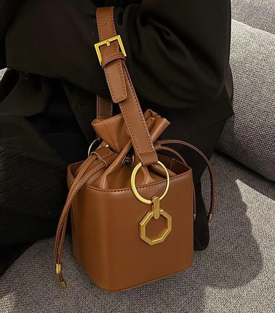 Mini Crossbody Bags For Women Small Bucket Bag For Work Casual Vegan Leather Shoulder Bag Fashion Satchel Purse Handbag 2025