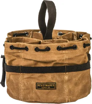 Parachute Nail Pouch, Parachute Bag for Nails, Screws, and Supplies, Heavy Duty Waxed Canvas Organizer Bag