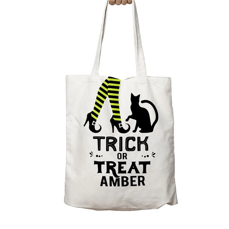 Personalised Halloween Tote Bag Trick Or Treat Smell My Feet