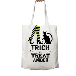 Personalised Halloween Tote Bag Trick Or Treat Smell My Feet