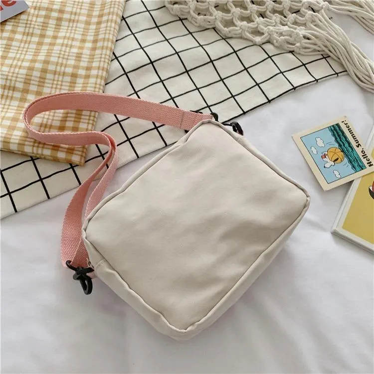 See-Through Pocket Color Block Mini Bags